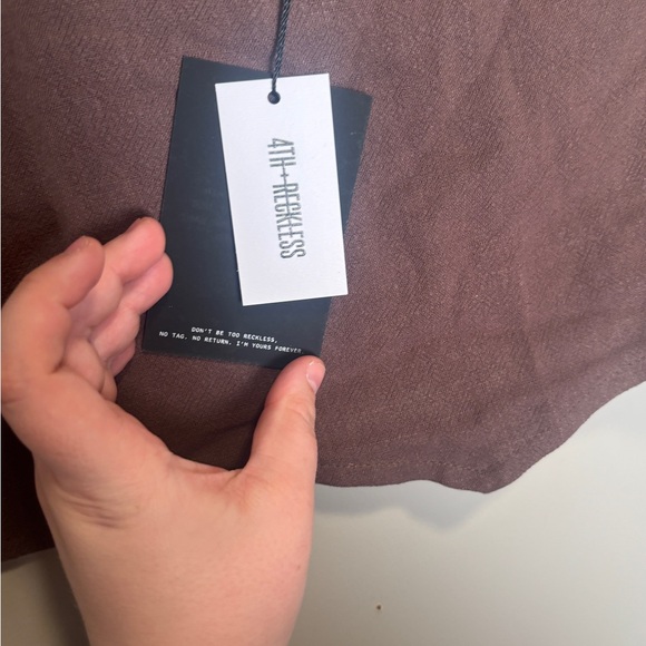 NWT ✨ Anthropologie 4th & Reckless Macie Linen-Blend Strapless Crop Top - Picture 5 of 10